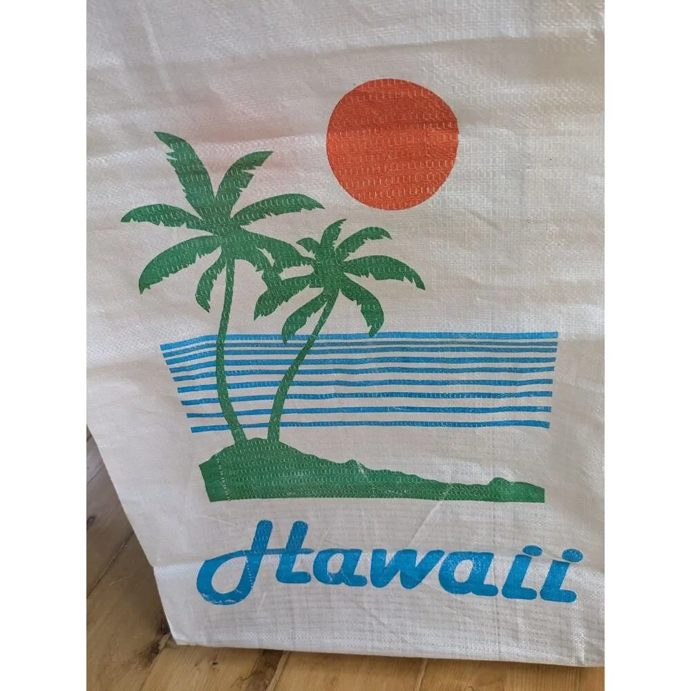 Unique Vintage Hawaii Shopping Bag w/ Wheels, Zipper